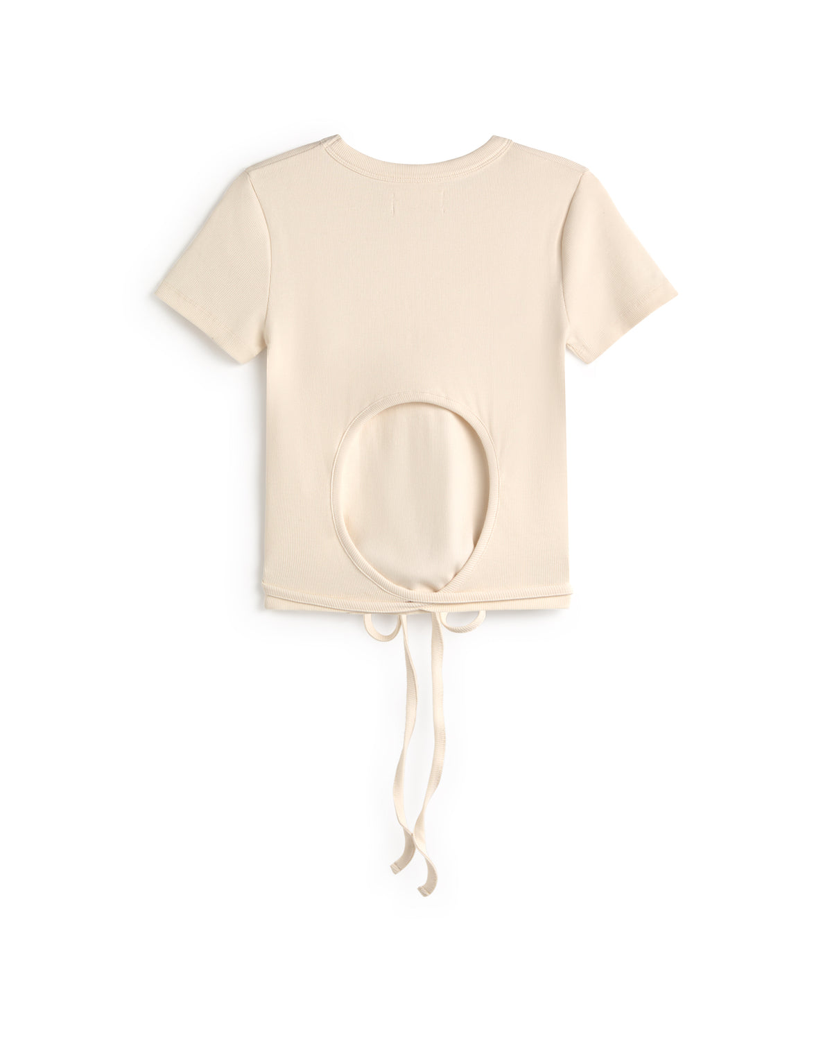 Top slim crudo lazo abertura espalda Rio sostenible silueta - 3