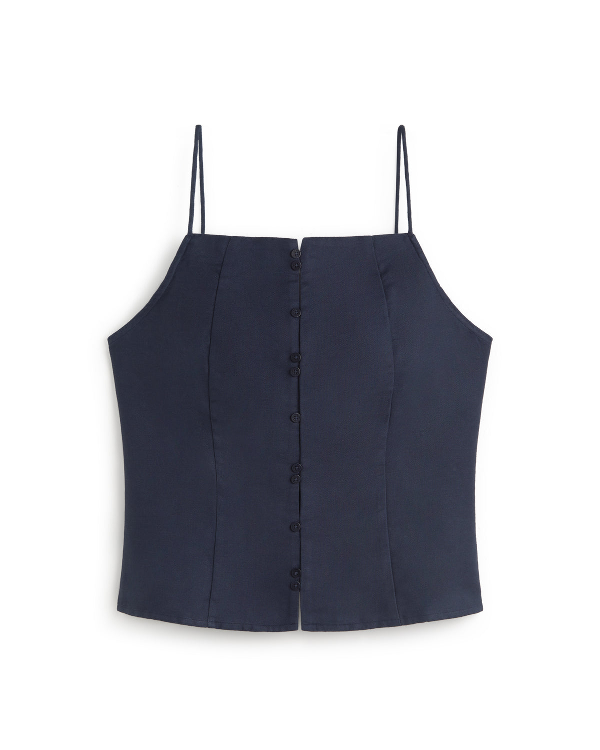 Top navy tirantes hemp Liora sostenible silueta - 1
