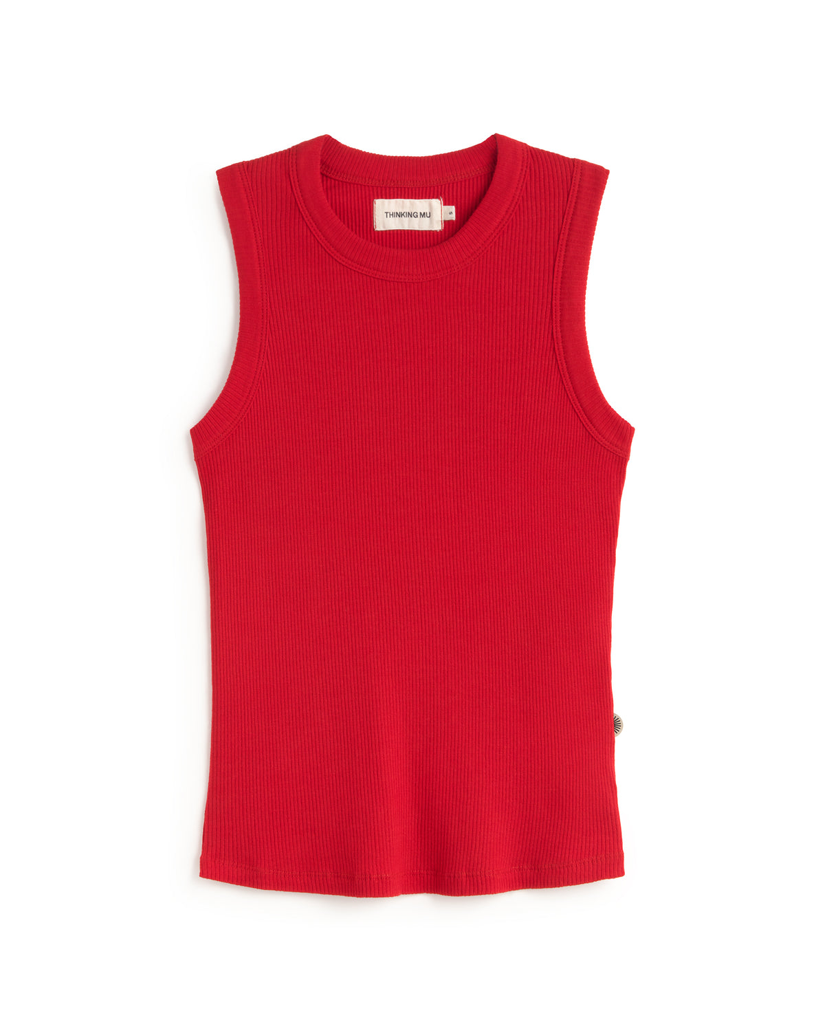 Tank top rojo Juliette sostenible silueta - 1