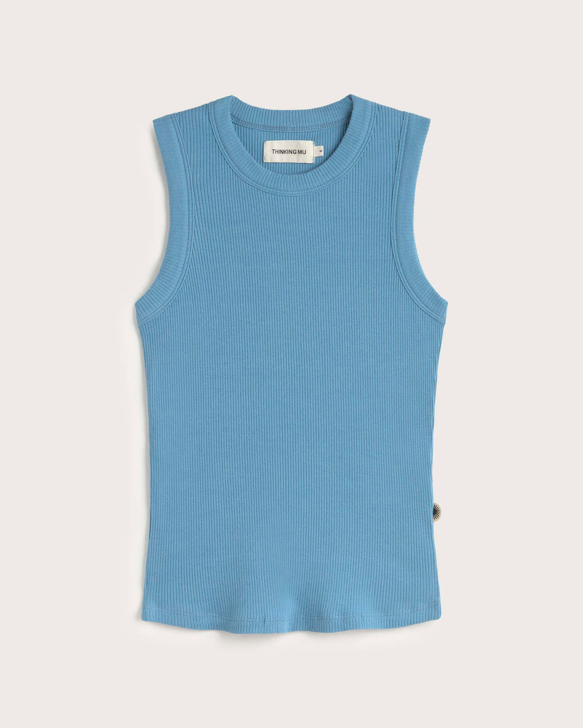 Tank top azul claro Juliette sostenible silueta - 1