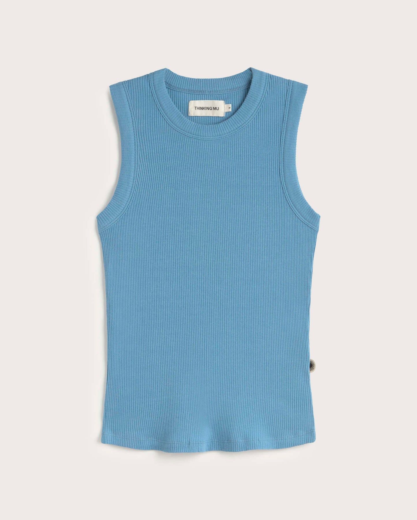 Tank top azul claro Juliette sostenible silueta - 1