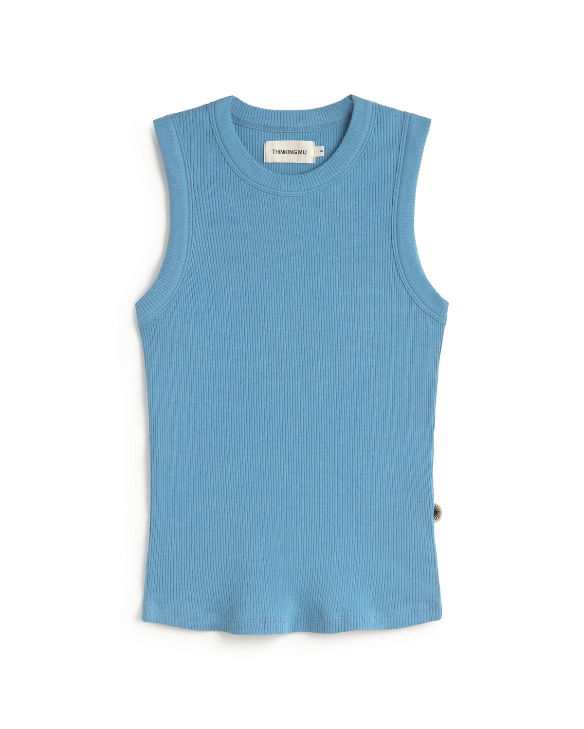 Tank top azul claro Juliette sostenible silueta - 1