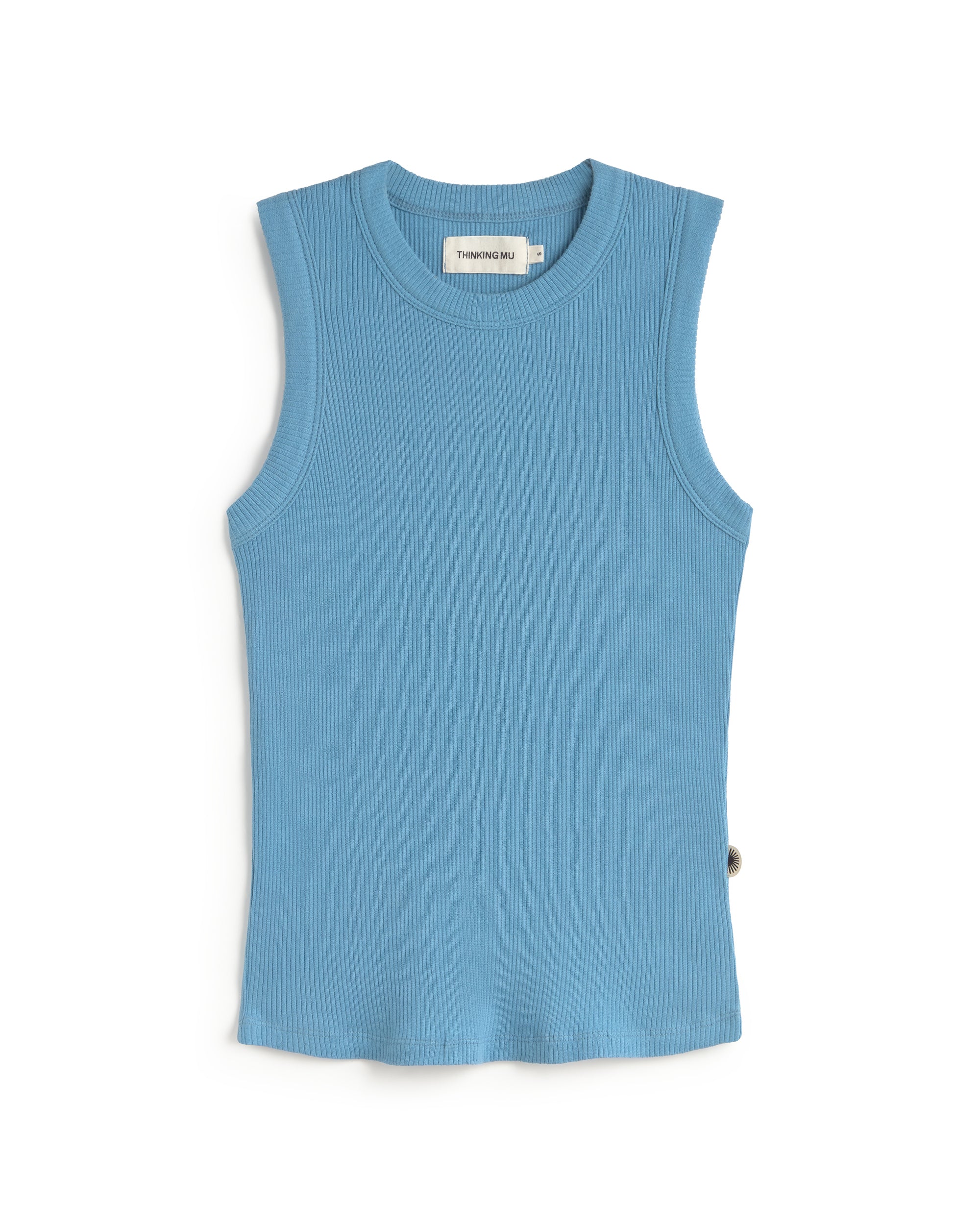 Tank top azul claro Juliette sostenible silueta - 1