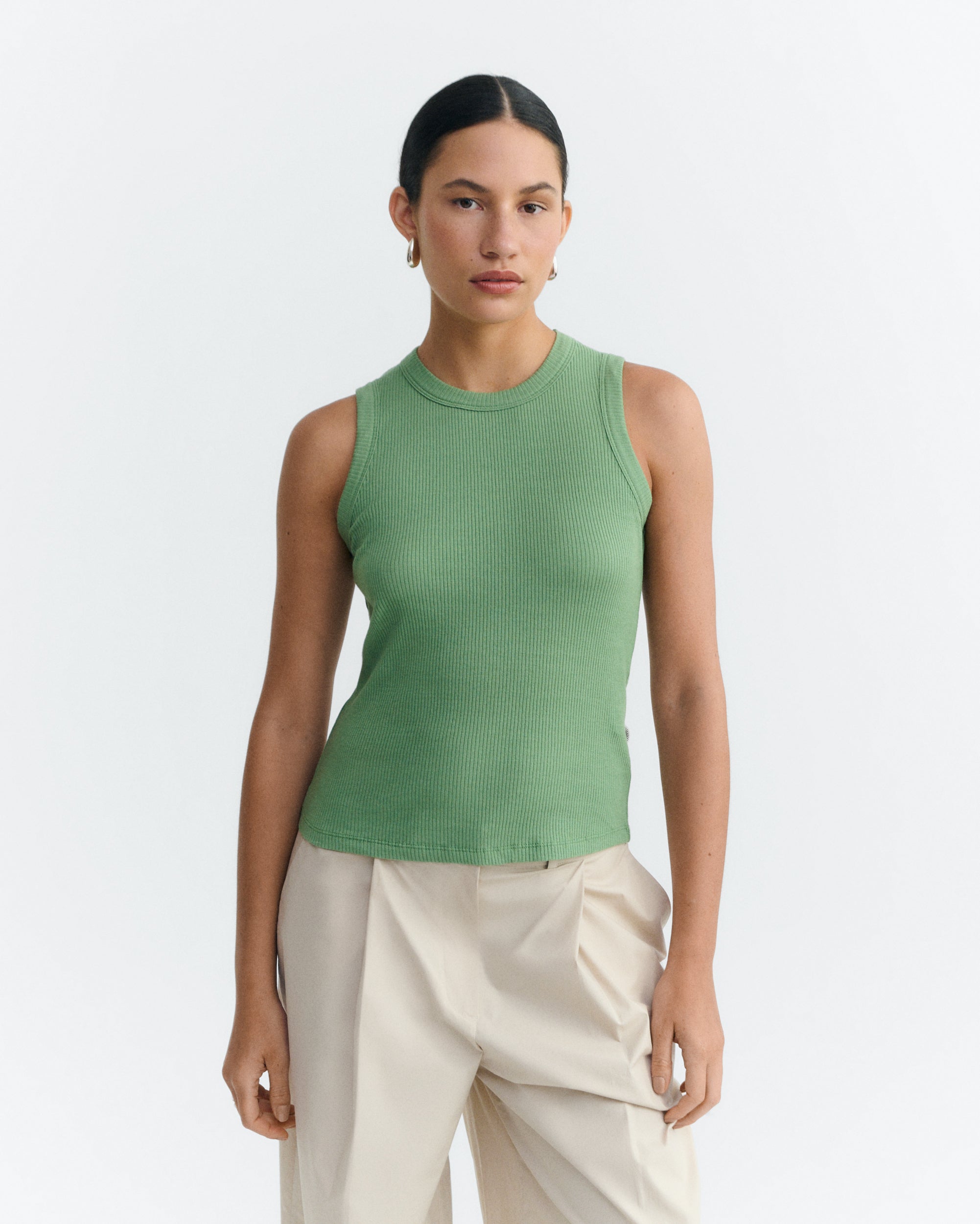 トップス UNOF PLEATS TANK TOP Light Touch pleated tank top | OYSHO România