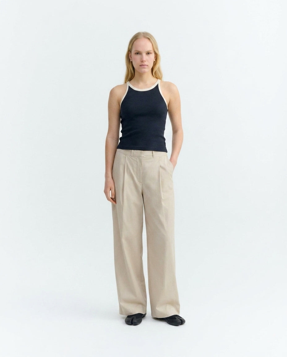 Top halter navy contraste blanco Harriet sostenible - 2.1