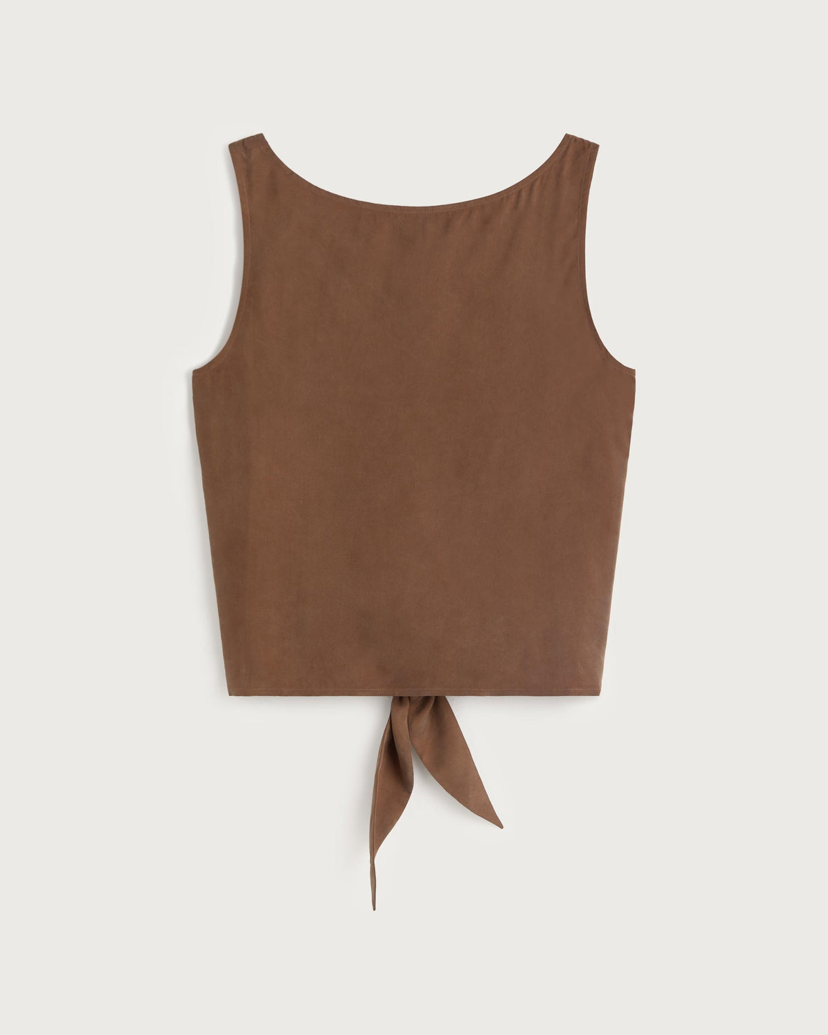 Top marrón lazo cupro Solea sostenible silueta - 1