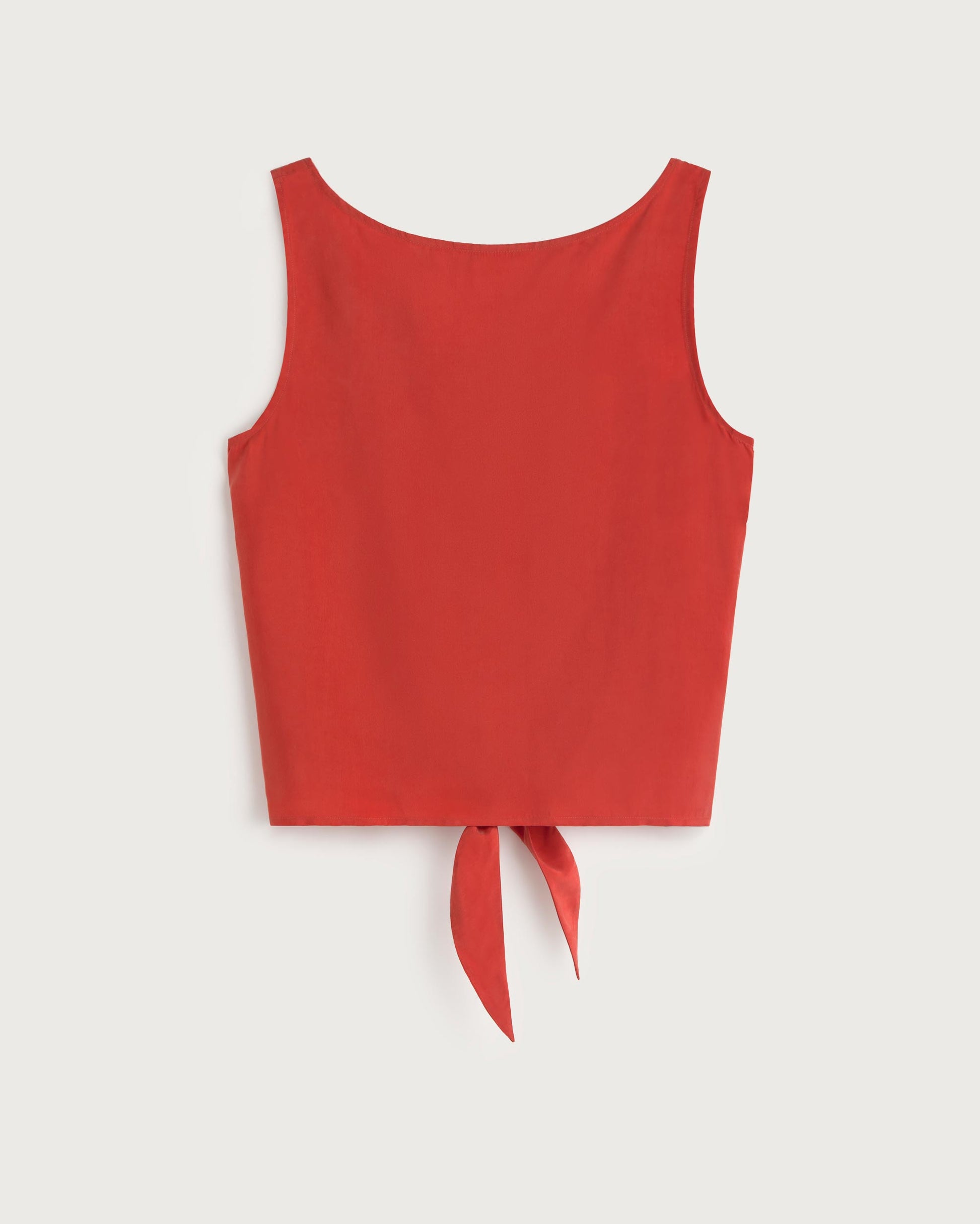 Top rojo lazo cupro Solea sostenible silueta - 1