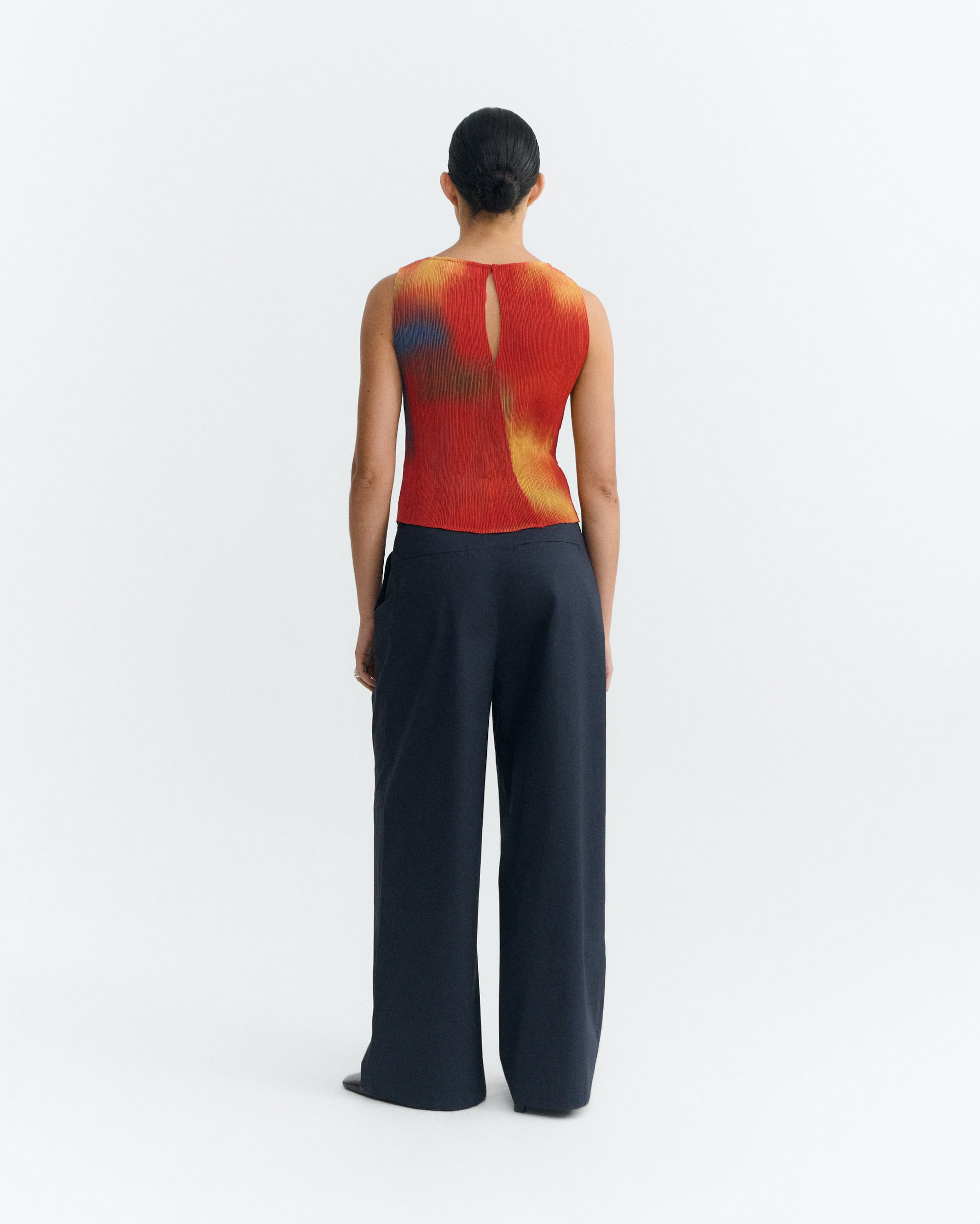 Top plisado rojo flowers Dora sostenible - 5