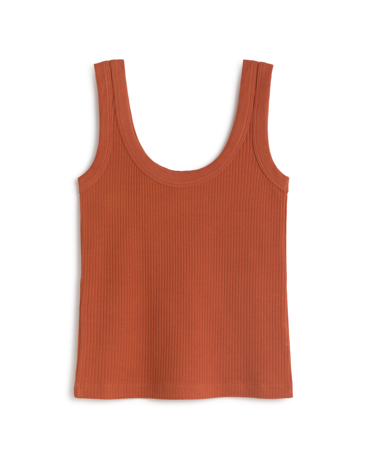 Top rib rojo Julia sostenible silueta - 1