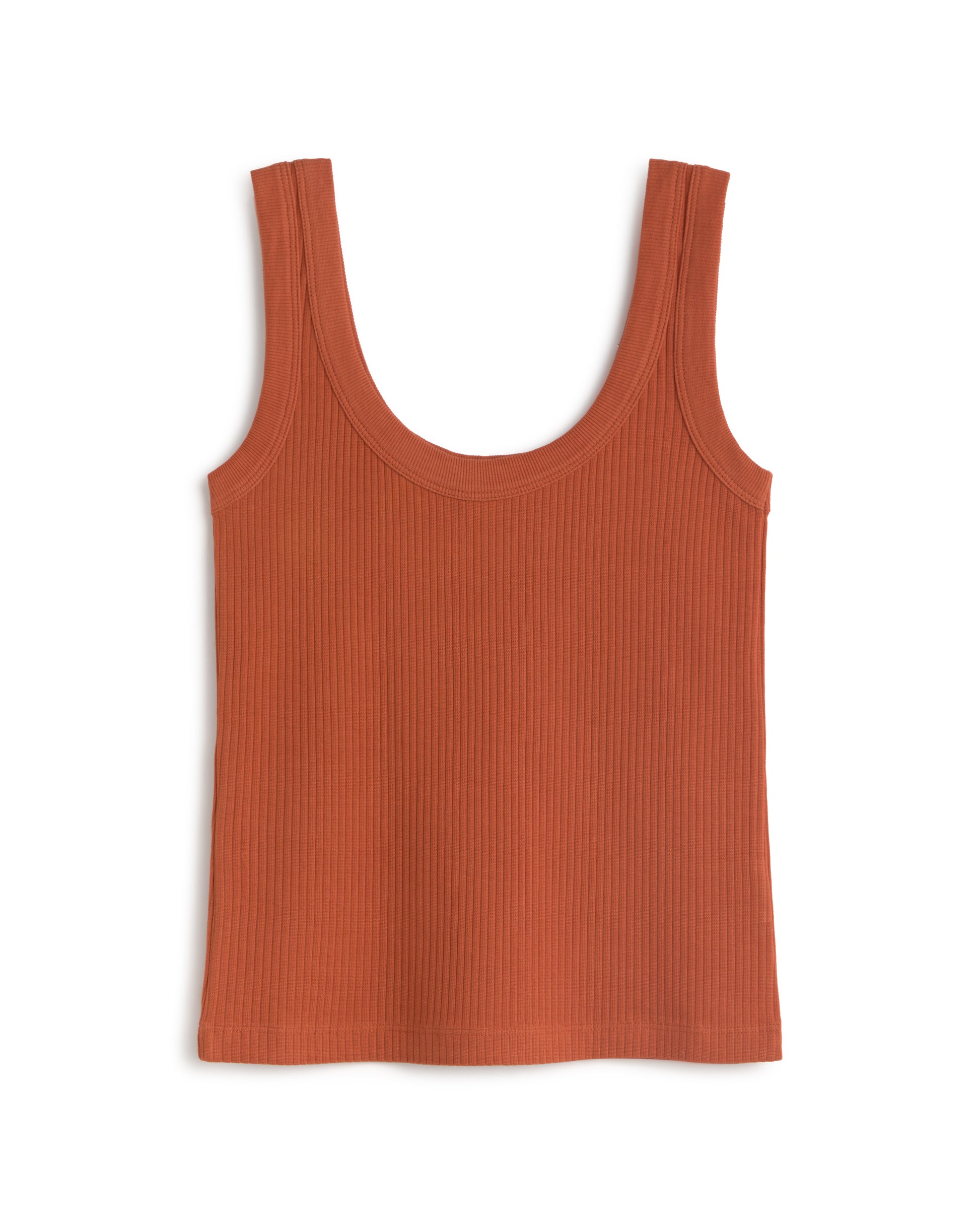 Top rib rojo Julia sostenible silueta - 1