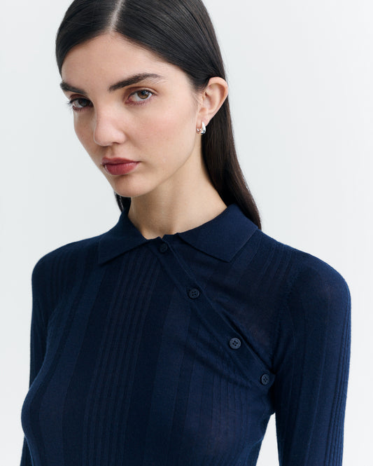 Top punto navy cashmere Dante sostenible - 3