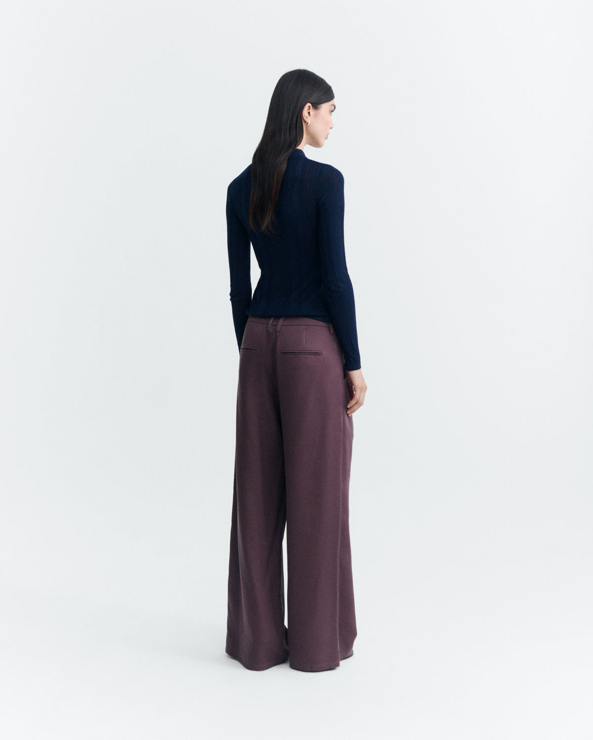 Top punto navy cashmere Dante sostenible - 4