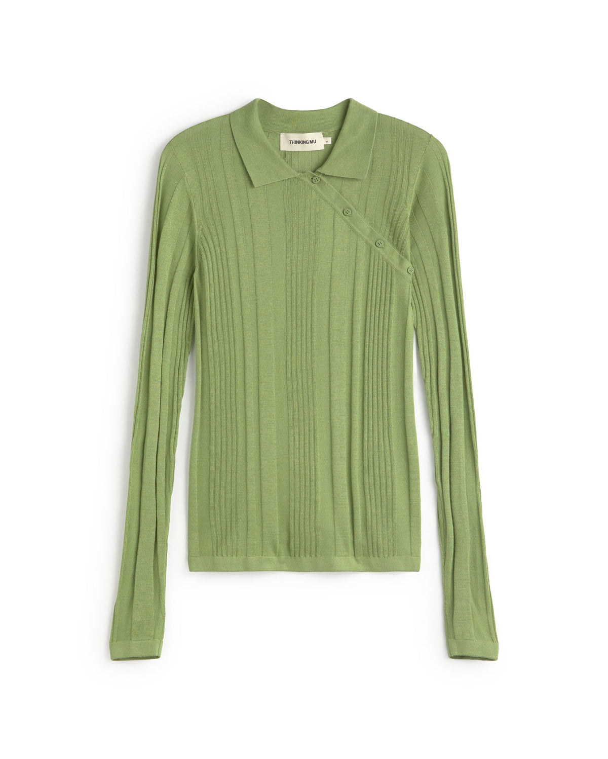 Top punto verde cashmere Dante sostenible silueta - 1