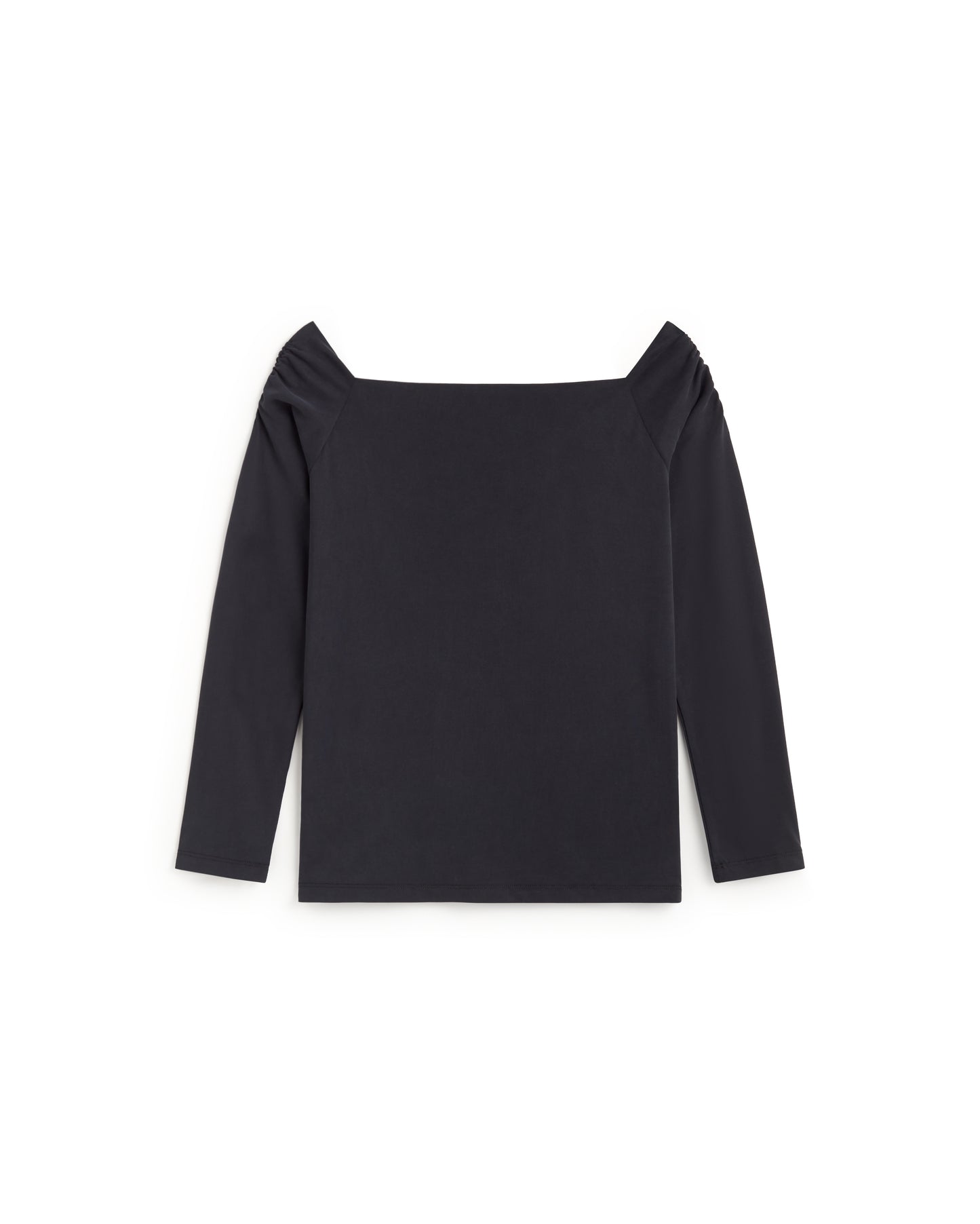 Top off shoulder negro Berta sostenible silueta - 1