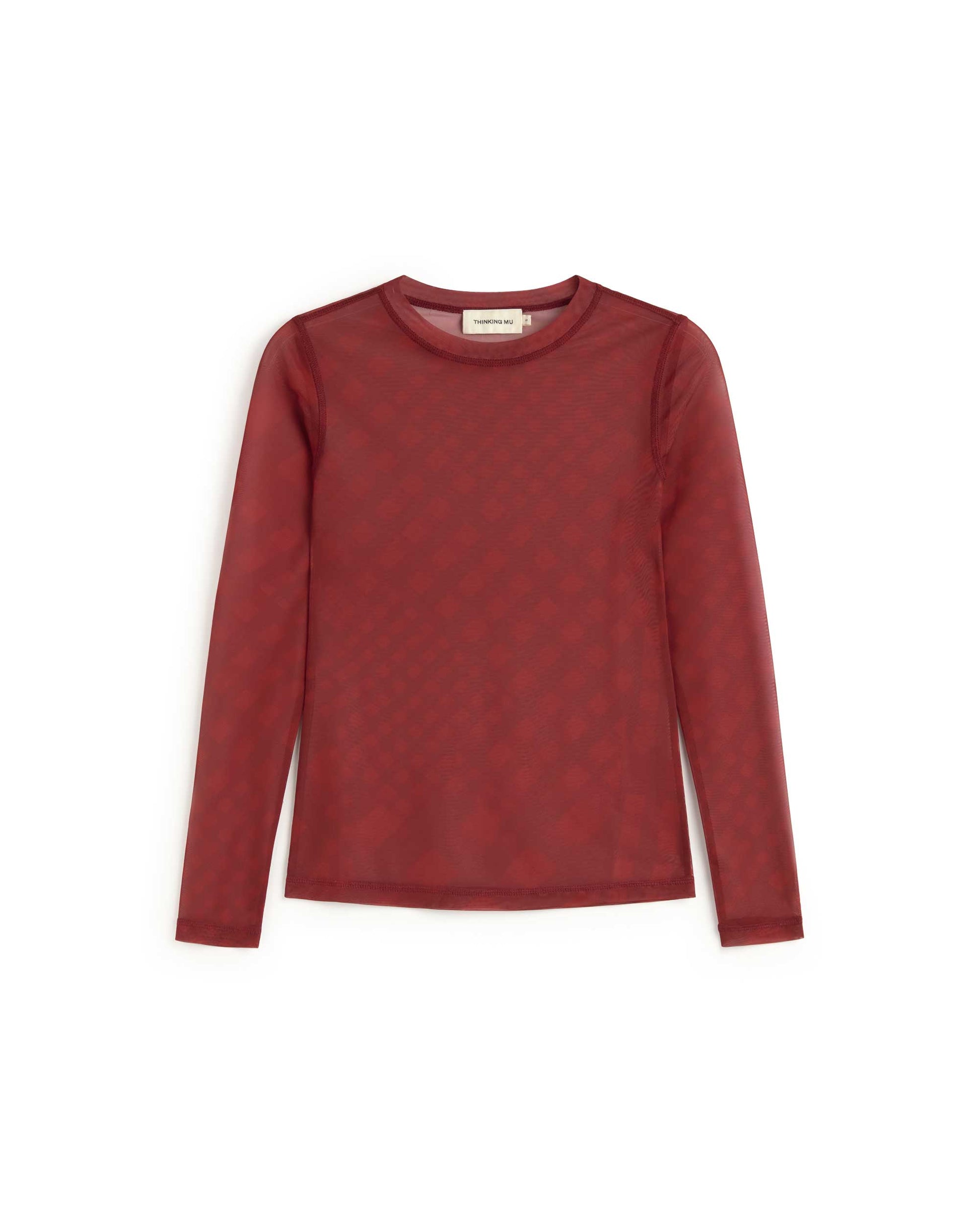 Top rojo transparente Tere sostenible silueta - 1