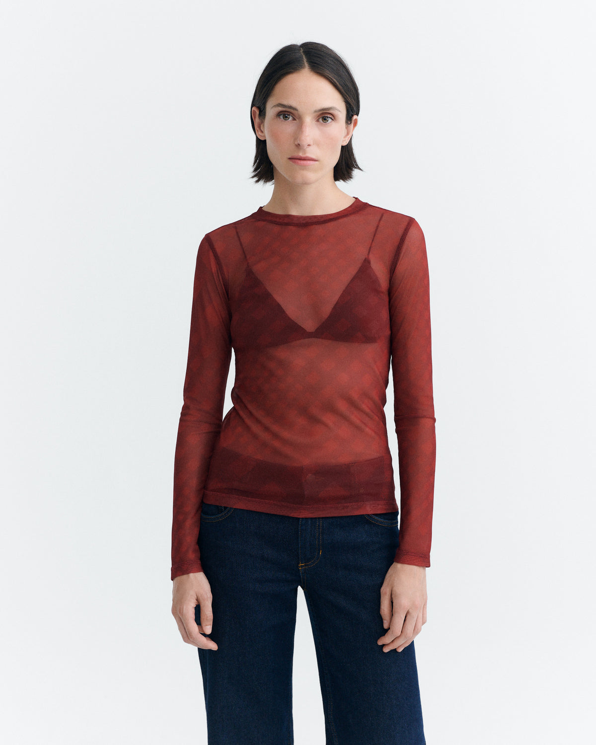 Top rojo transparente Tere sostenible - 2