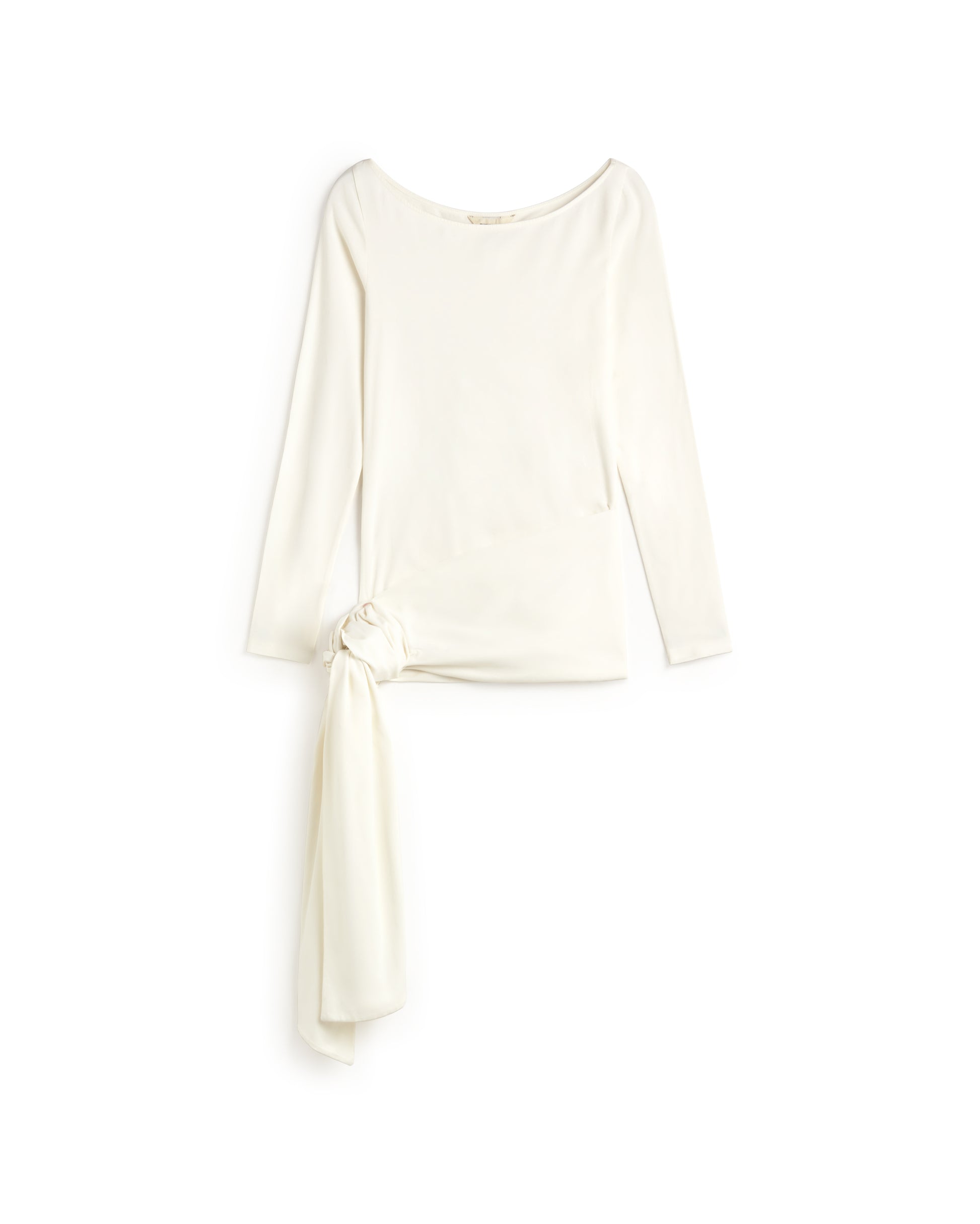 Top blanco Giulia sostenible silueta - 1