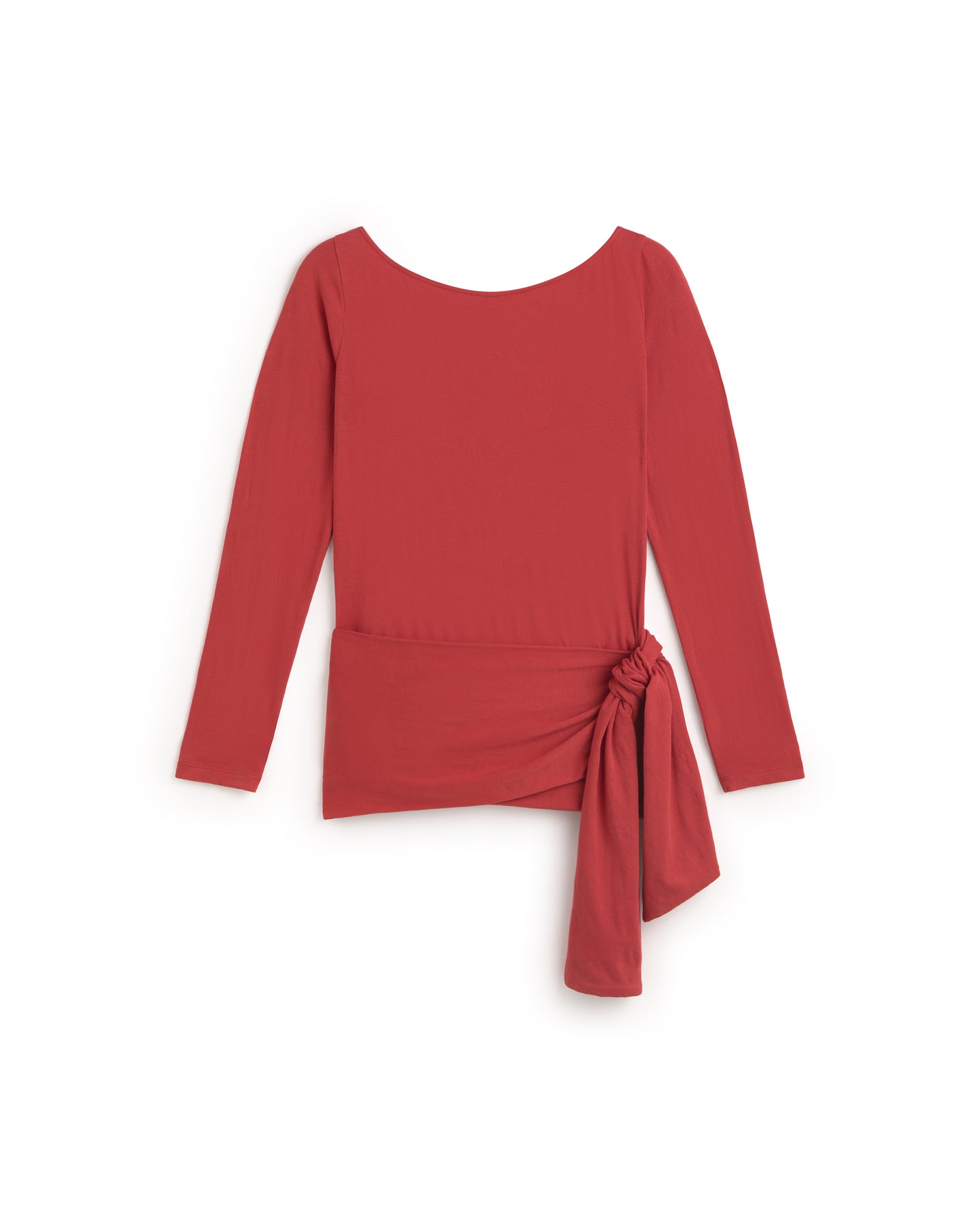 Top rojo Giulia sostenible silueta - 1