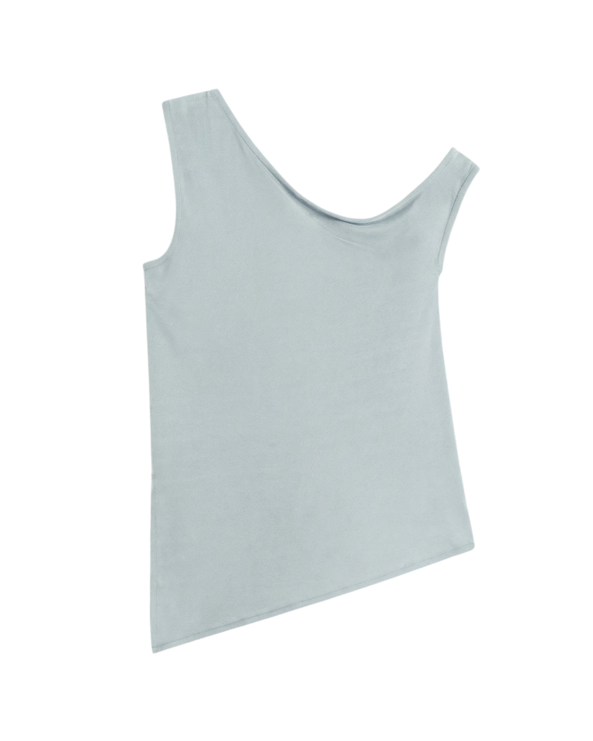 Top azul asimétrico Zohar sostenible silueta - 1