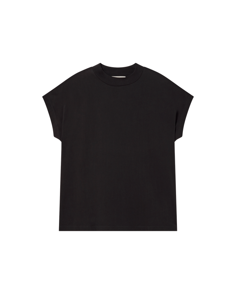 Camiseta negra básica Volta sostenible - siluetax