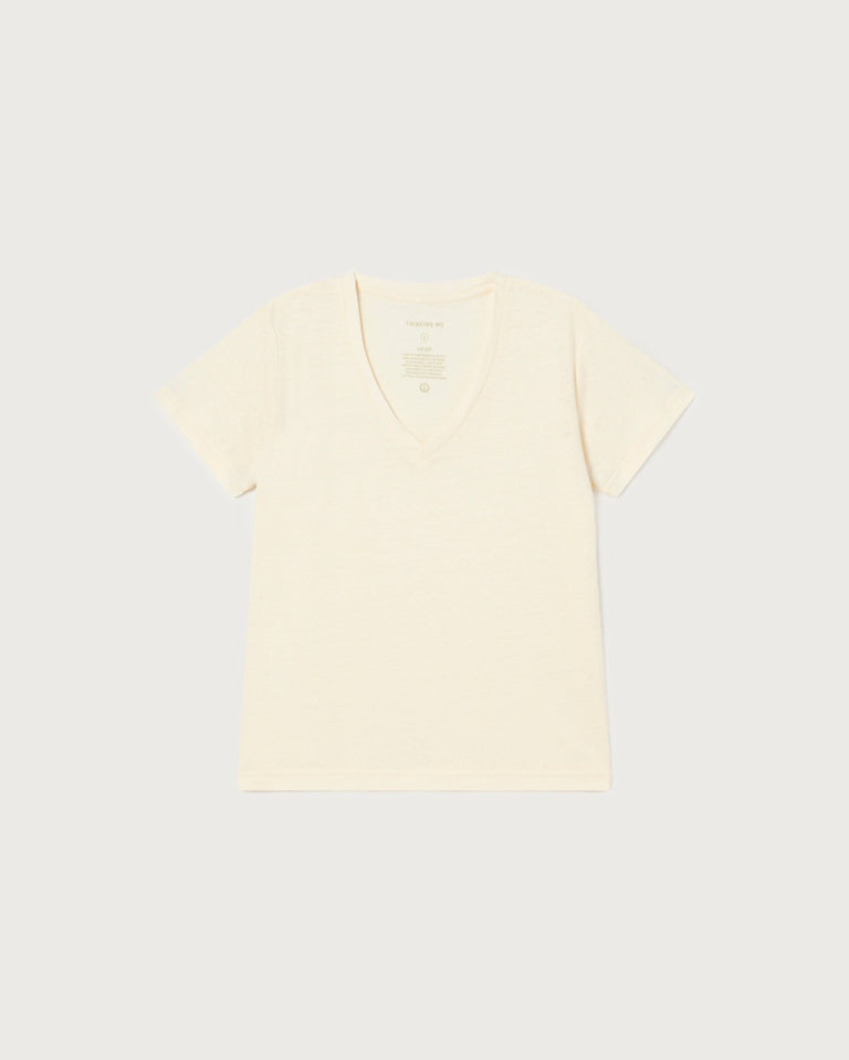 Camiseta ligera cruda Hemp Clavel sostenible -silueta 1