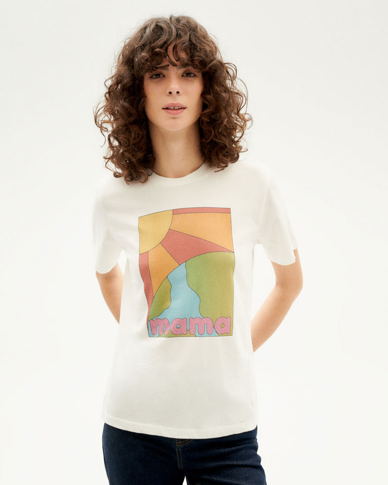 Camiseta blanca Mama Juno sostenible-1