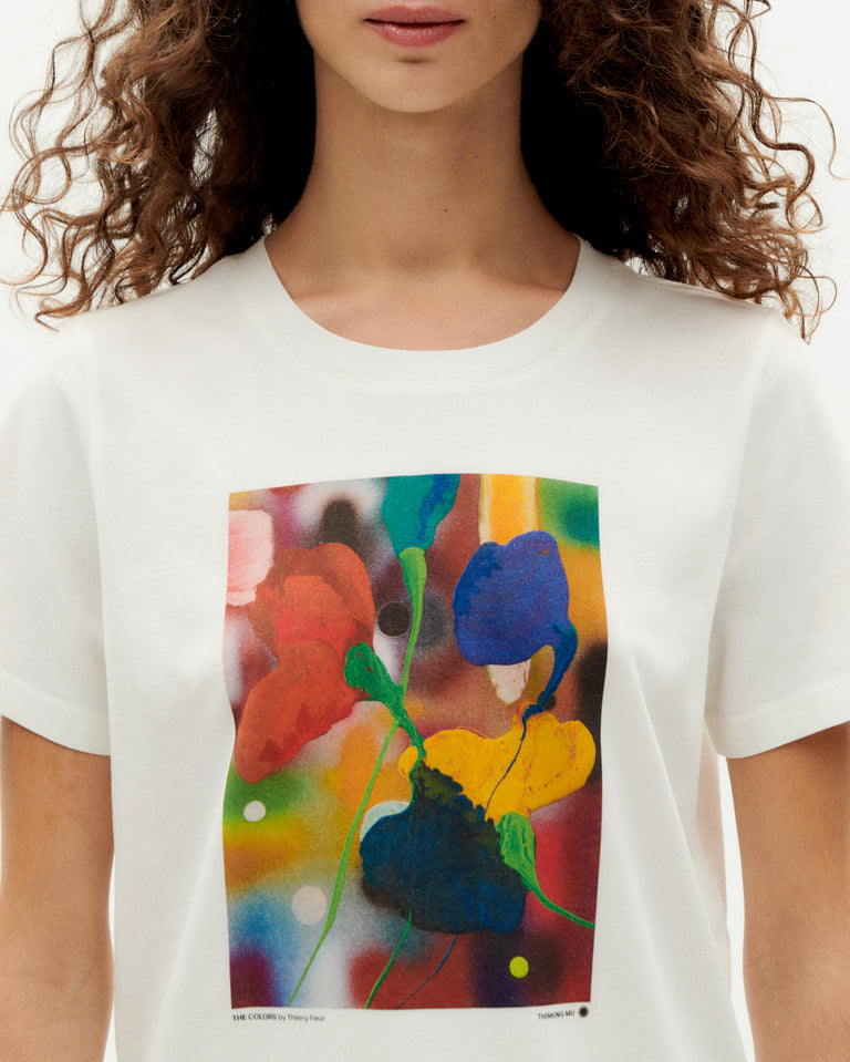Camiseta flores colors Feuz Ida sostenible -3