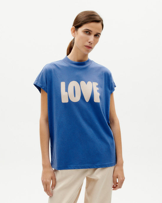 Camiseta azul love Volta sostenible -1