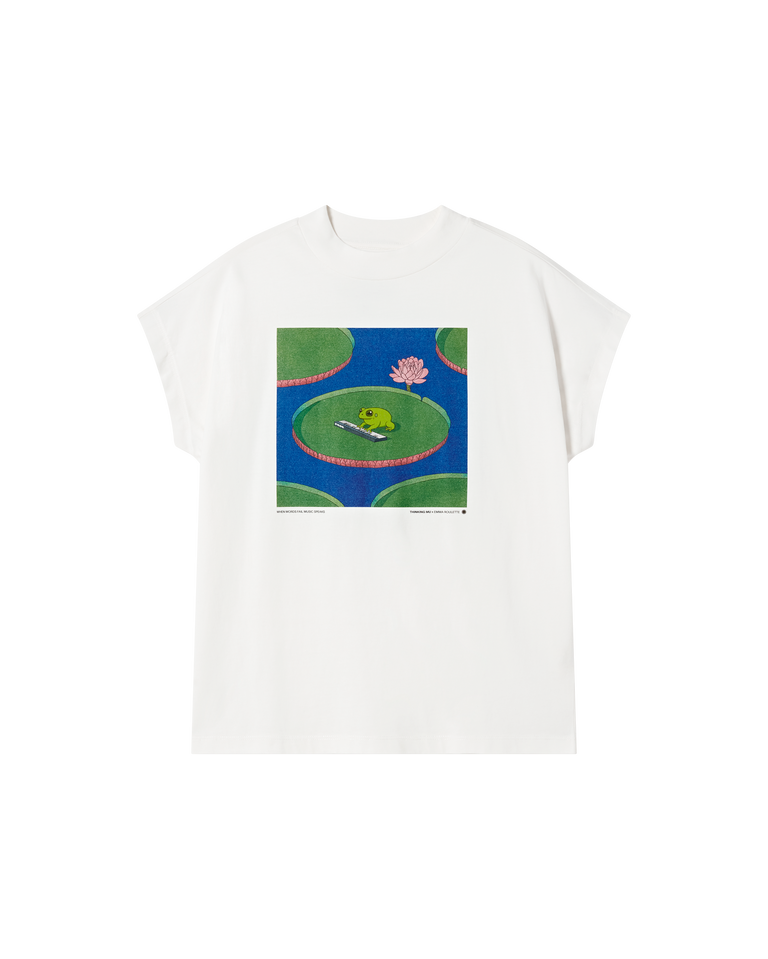 Camiseta blanca frog Volta sostenible -siluetax