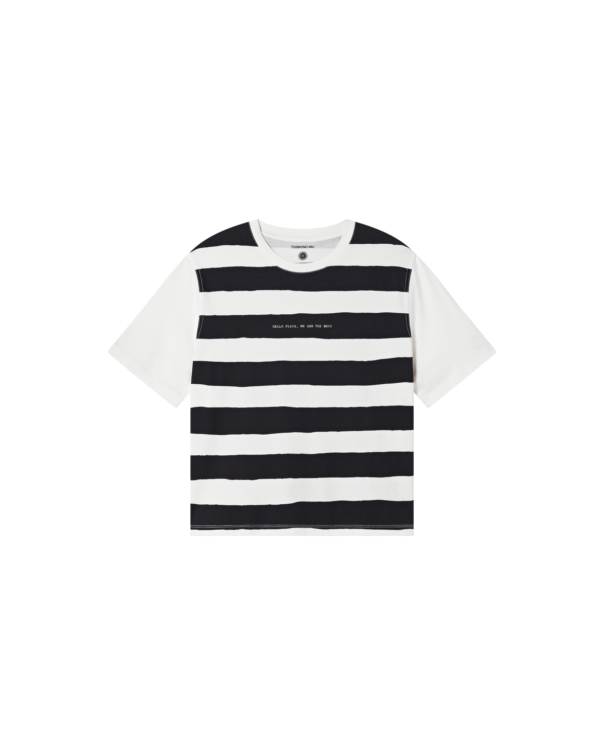 Camiseta blanca hello playa Lucia sostenible  - silueta