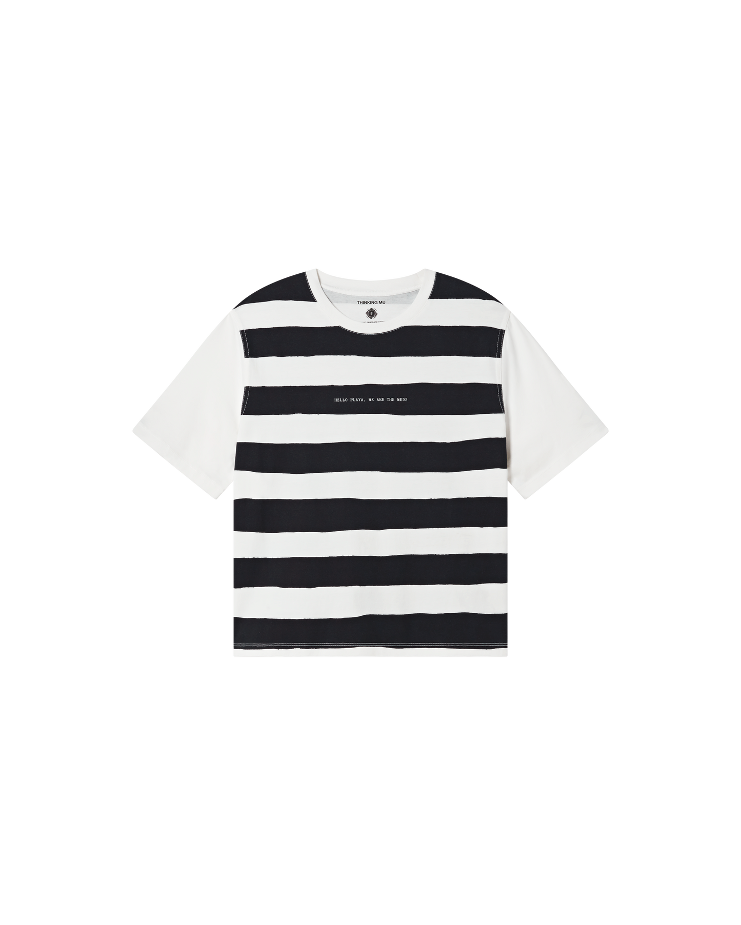 Camiseta blanca hello playa Lucia sostenible  - silueta
