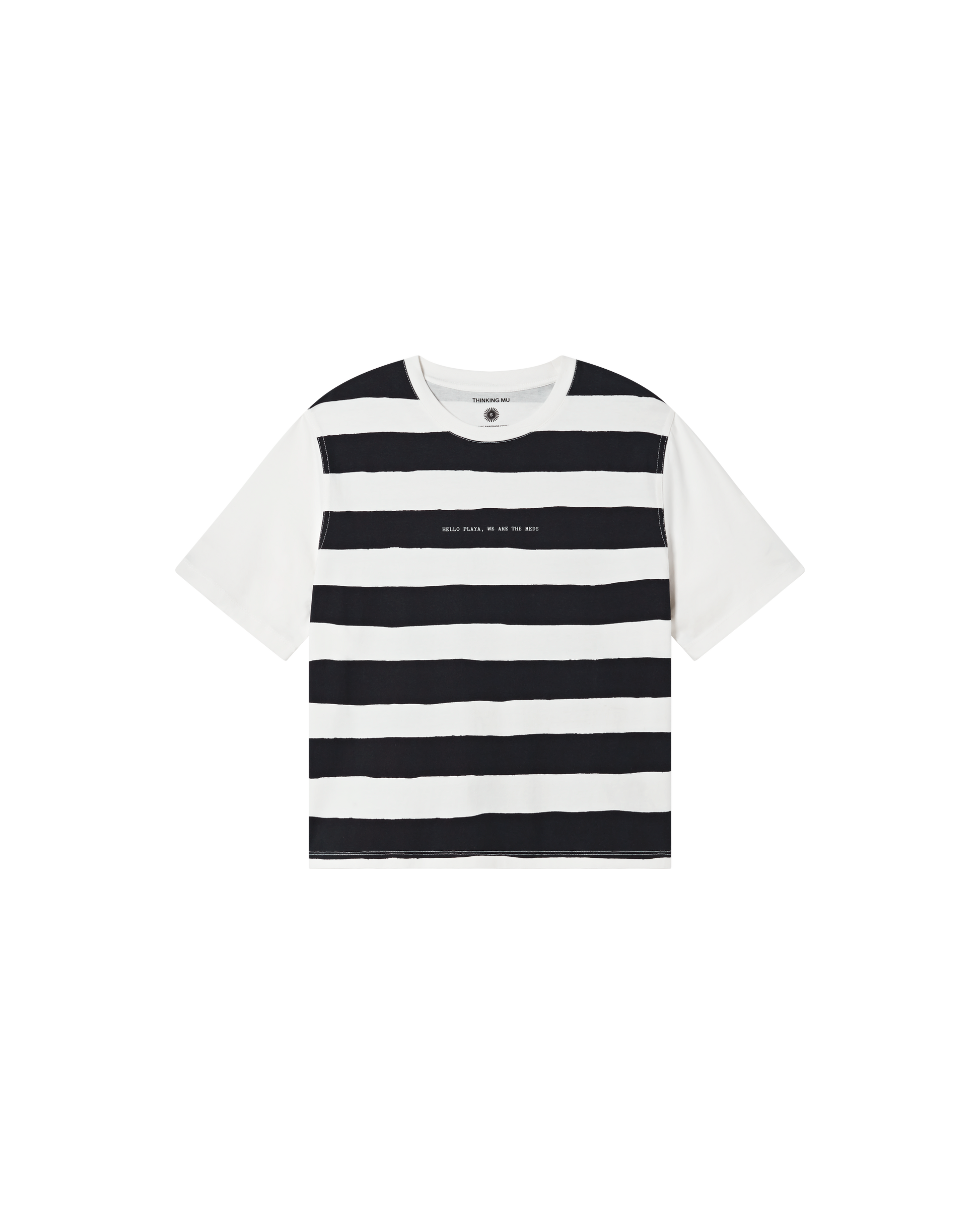 Camiseta blanca hello playa Lucia sostenible  - silueta