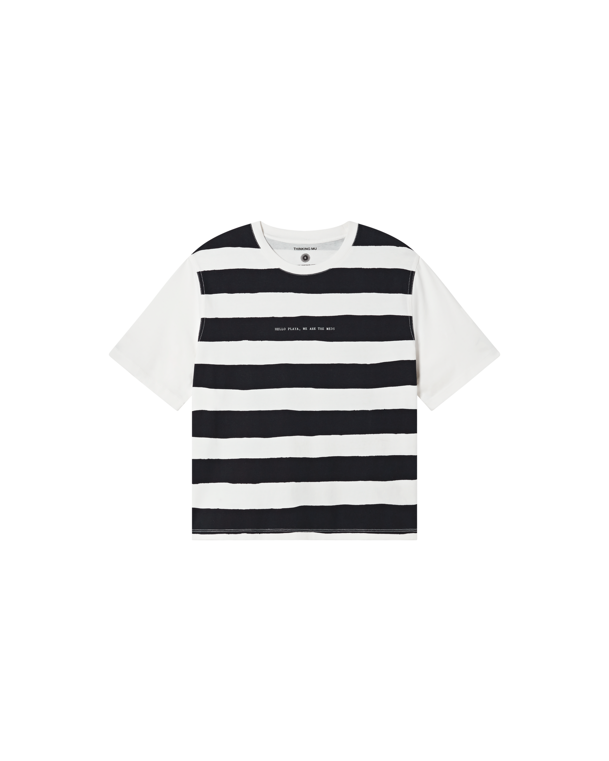 Camiseta blanca hello playa Lucia sostenible  - silueta