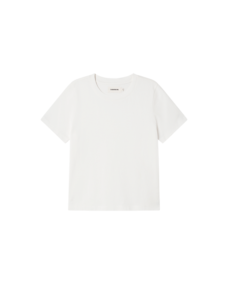 Camiseta blanca Ida sostenible -siluetax