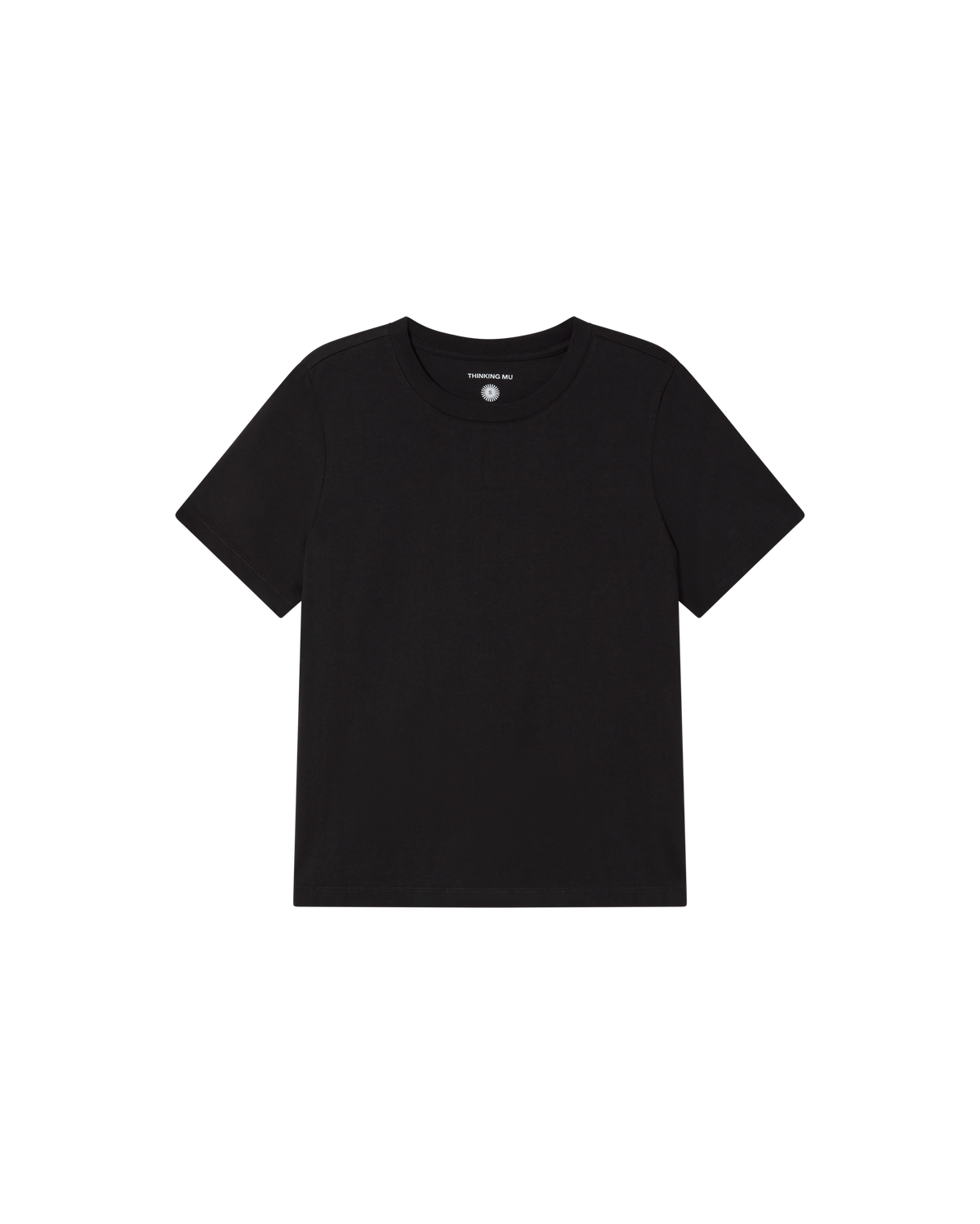 Camiseta negra Ida sostenible  - silueta