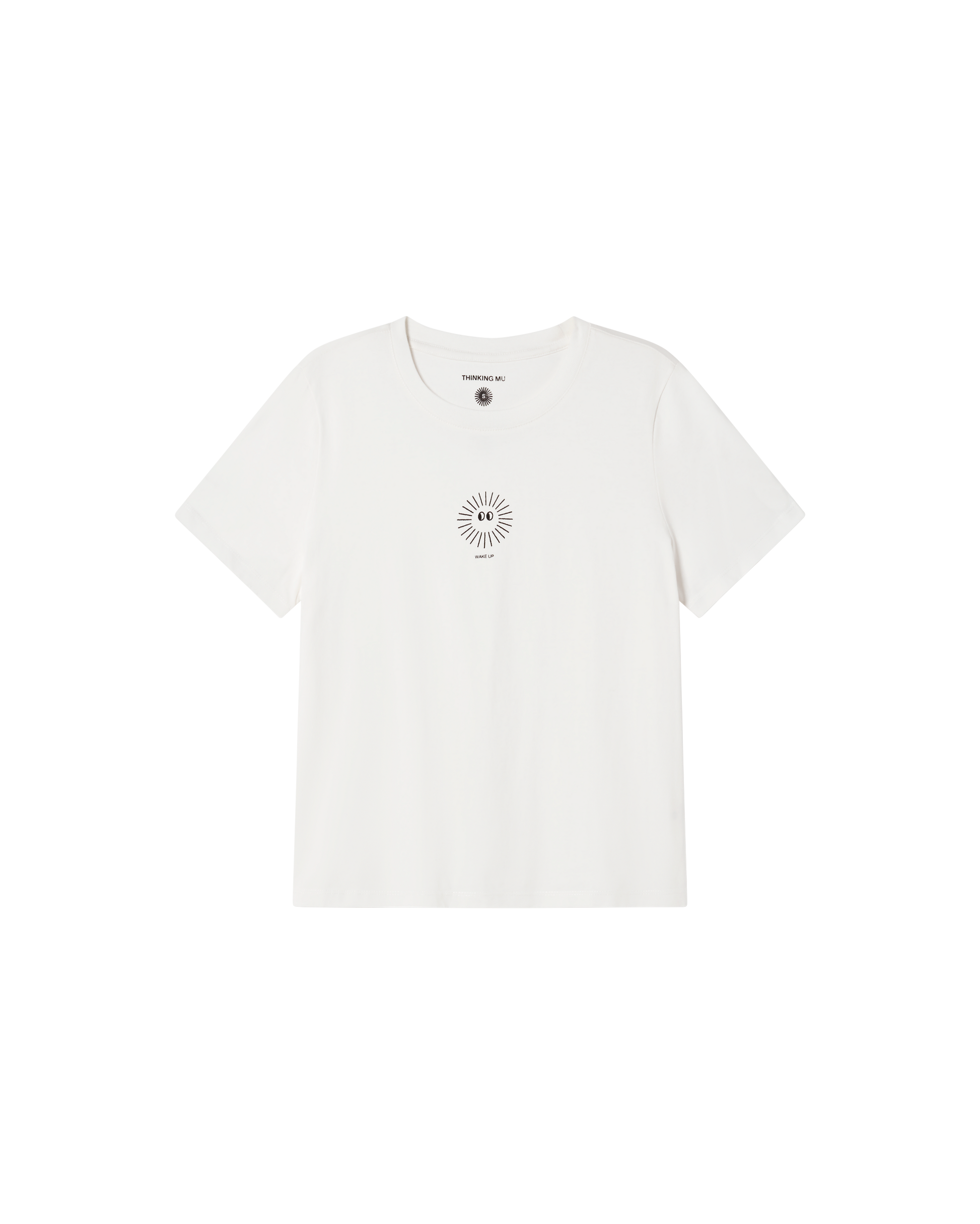 Camiseta blanca soleil Ida sostenible  - silueta