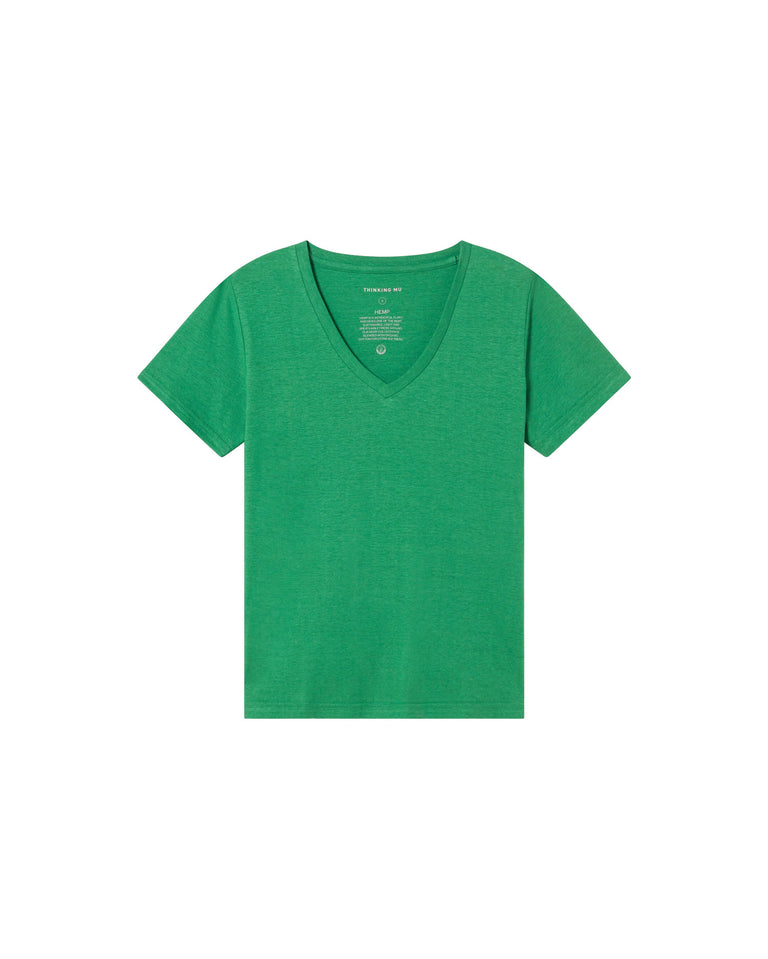 Camiseta verde hemp Clavel sostenible - siluetaxx