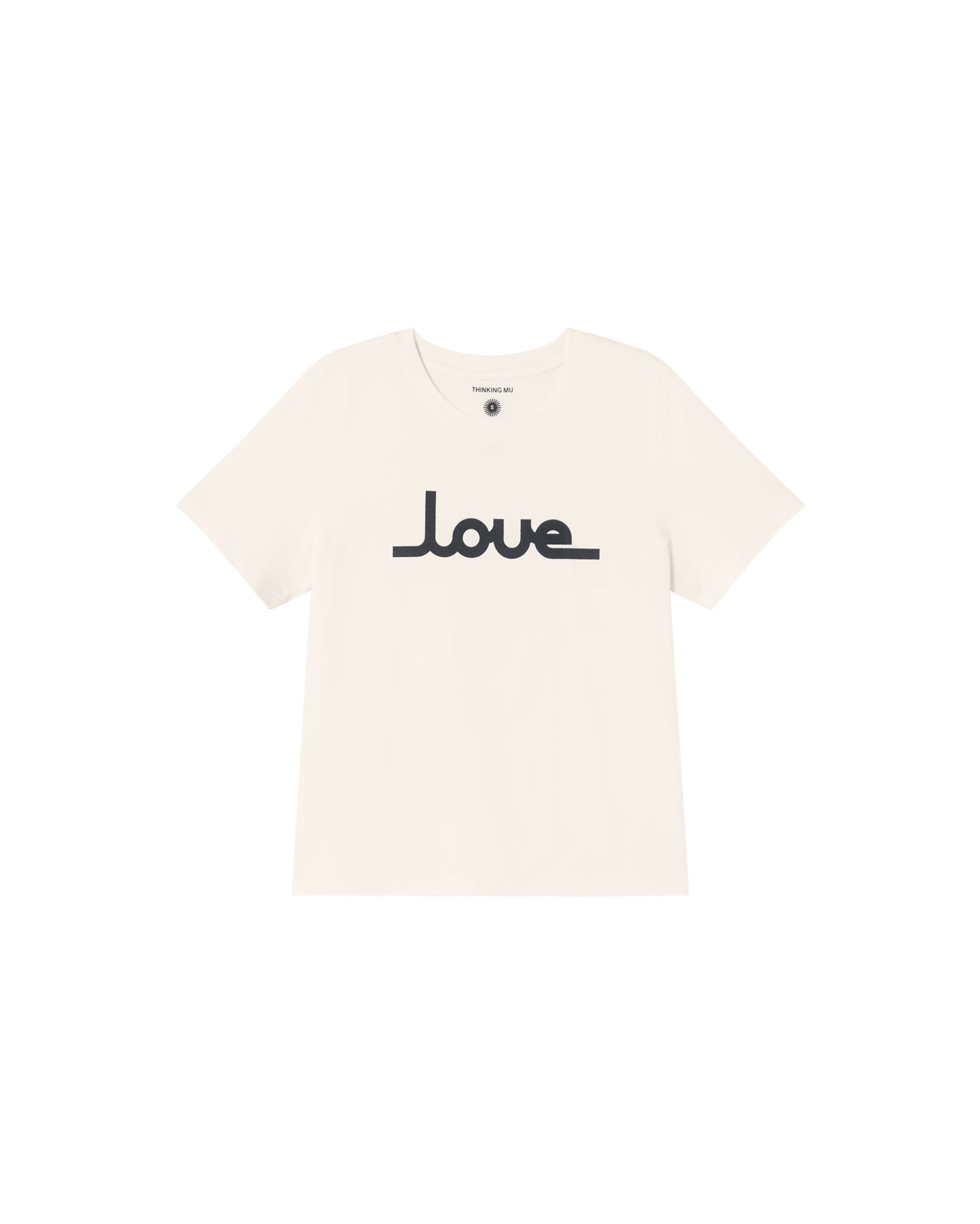 Camiseta blanca love Ida sostenible - silueta 1