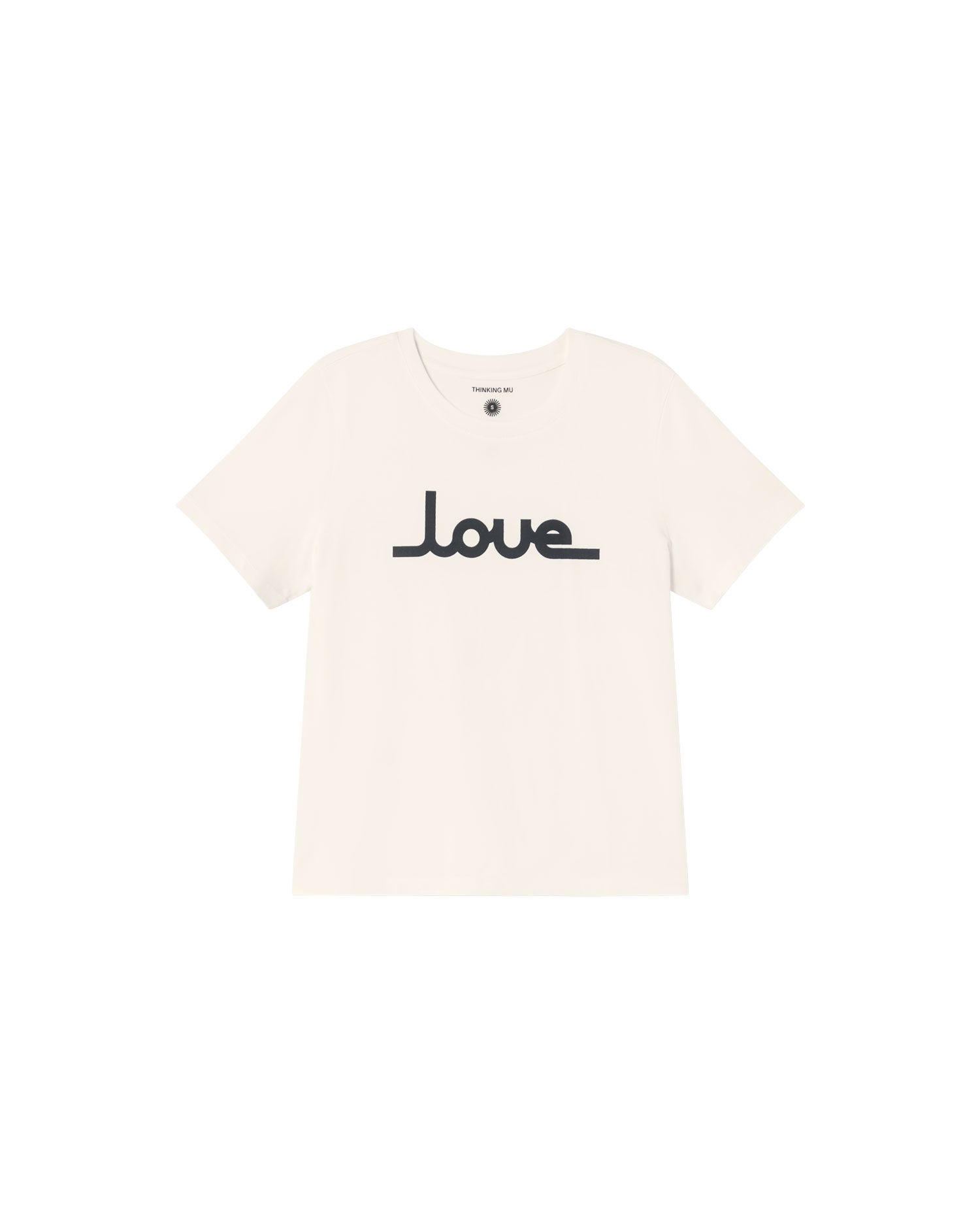 Camiseta blanca love Ida sostenible - silueta 1