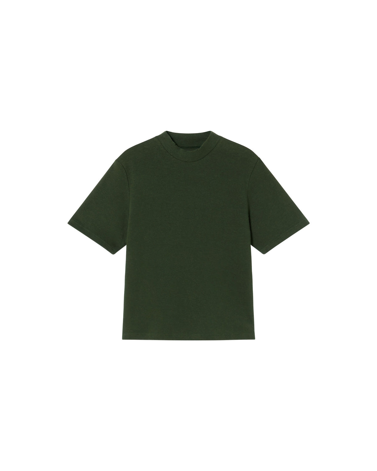 Camiseta gruesa verde hemp Aidin sostenible - silueta 1