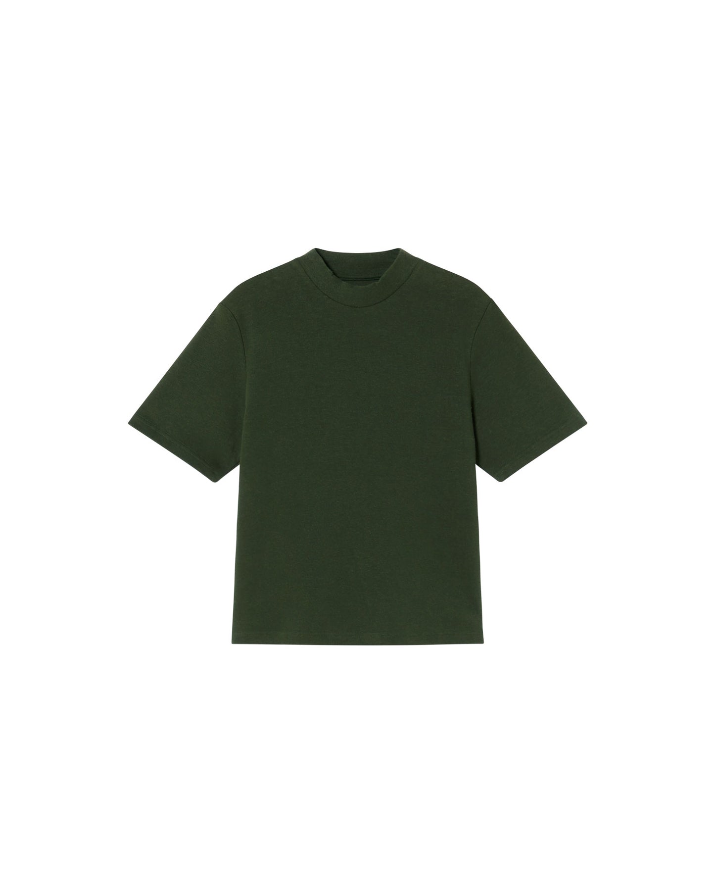 Camiseta gruesa verde hemp Aidin sostenible - silueta 1