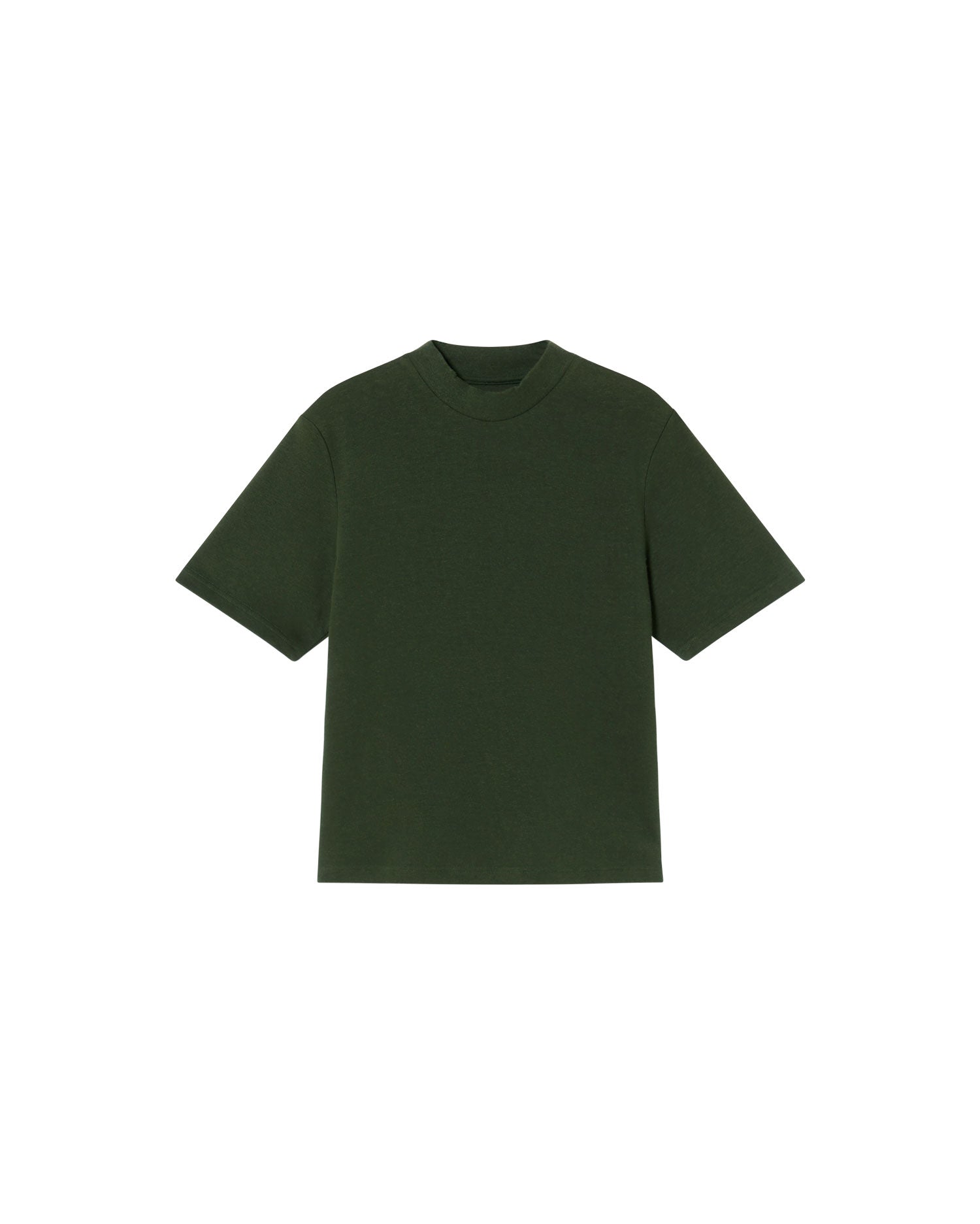 Camiseta gruesa verde hemp Aidin sostenible - silueta 1