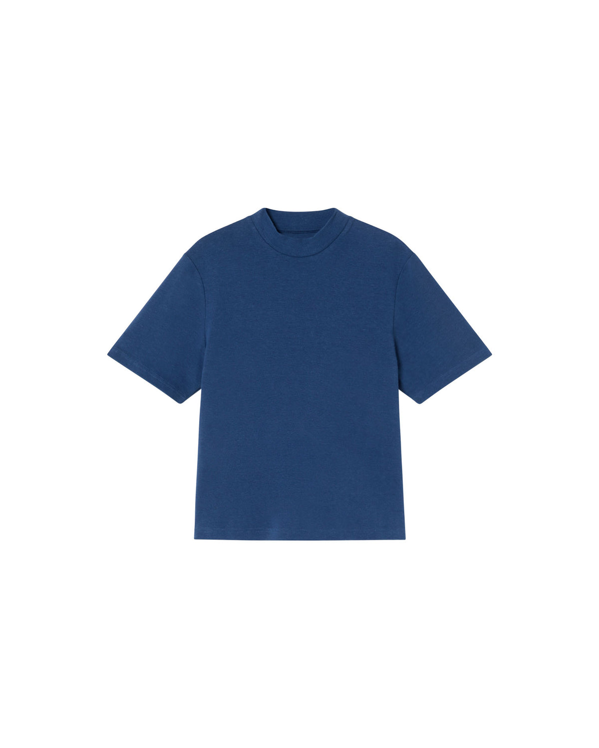 Camiseta gruesa azul oscuro hemp Aidin sostenible - silueta 1