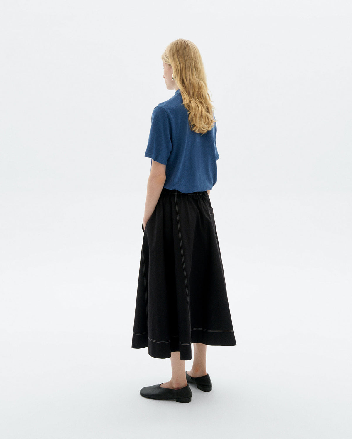 Camiseta azul hemp Aidin sostenible - 4