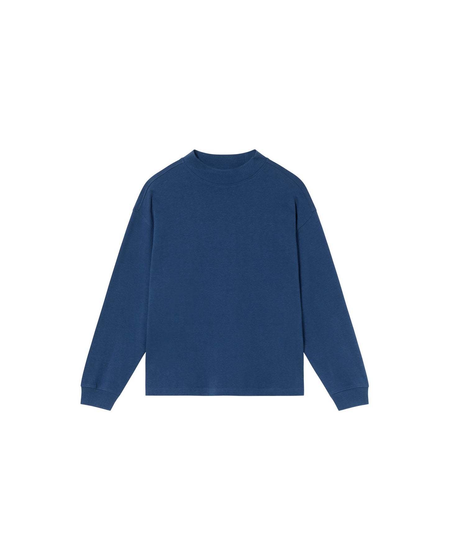 Camiseta gruesa azul hemp Freire sostenible - silueta 1