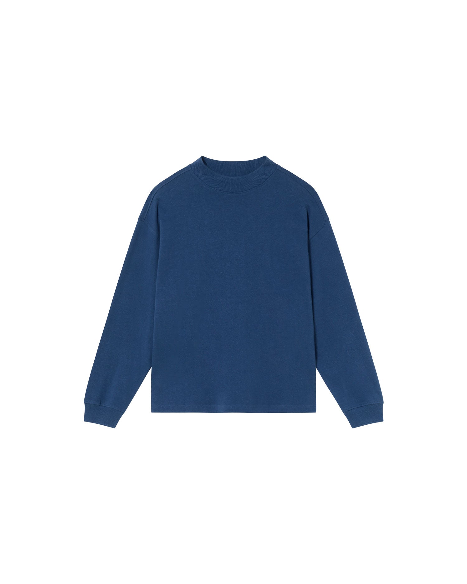 Camiseta gruesa azul hemp Freire sostenible - silueta 1