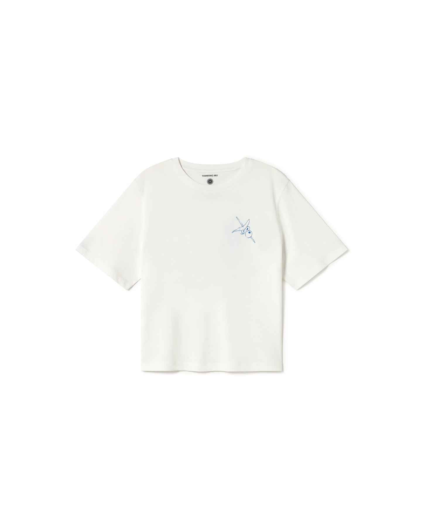 Camiseta blanca sobremesa Lucia sostenible - silueta 1