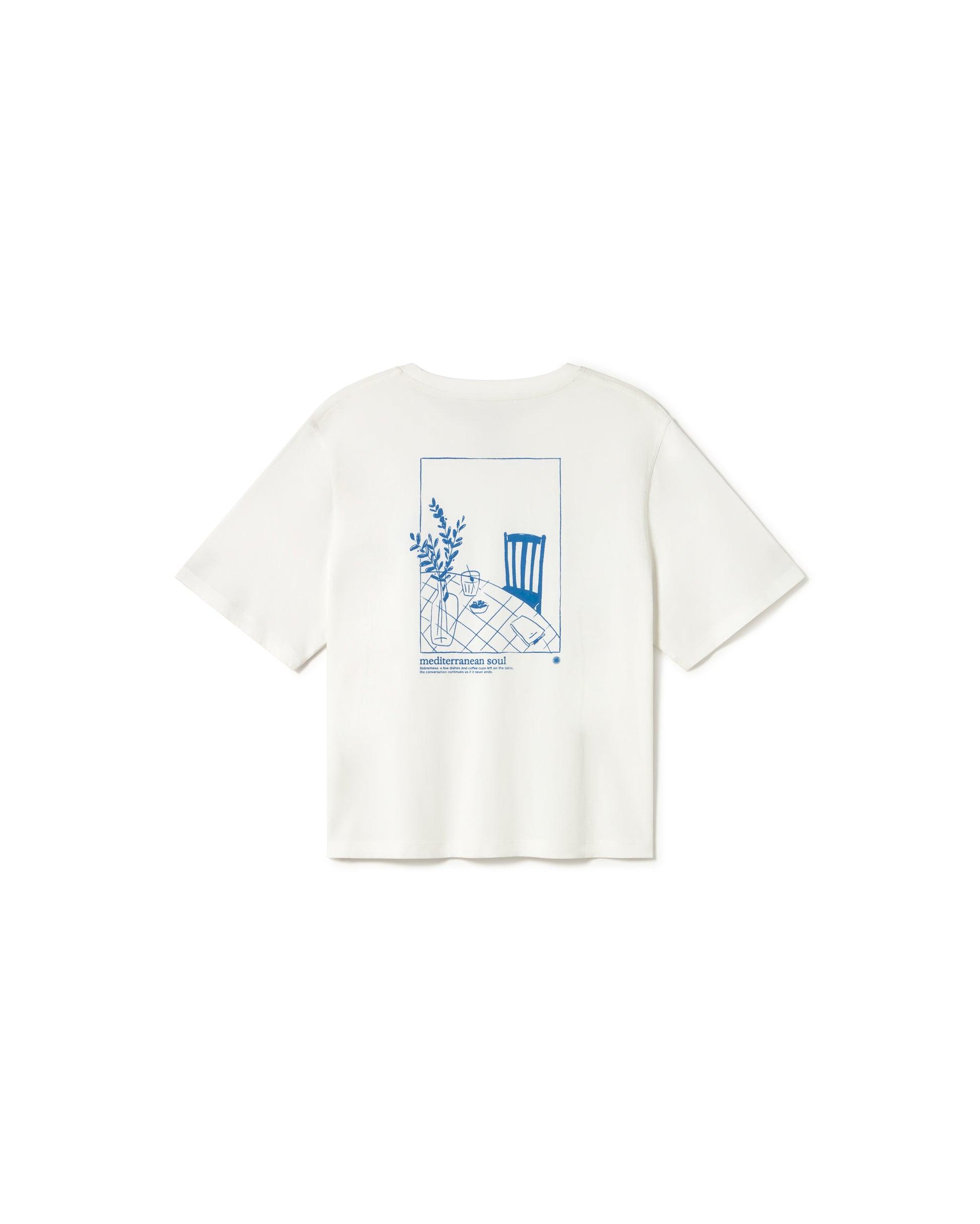 Camiseta blanca sobremesa Lucia sostenible - silueta 3