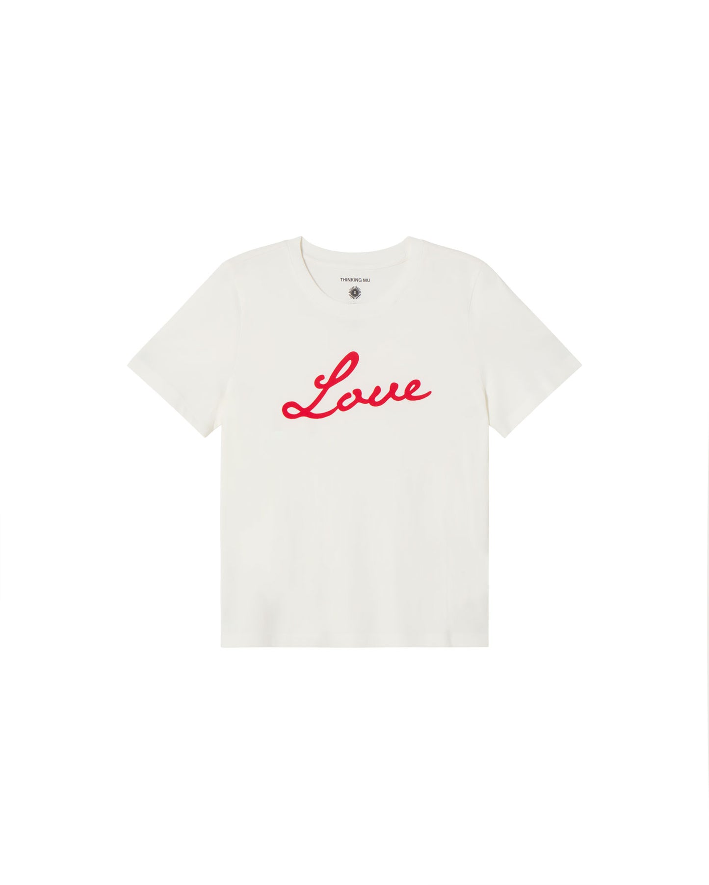 Camiseta blanca love Ida sostenible - silueta 1