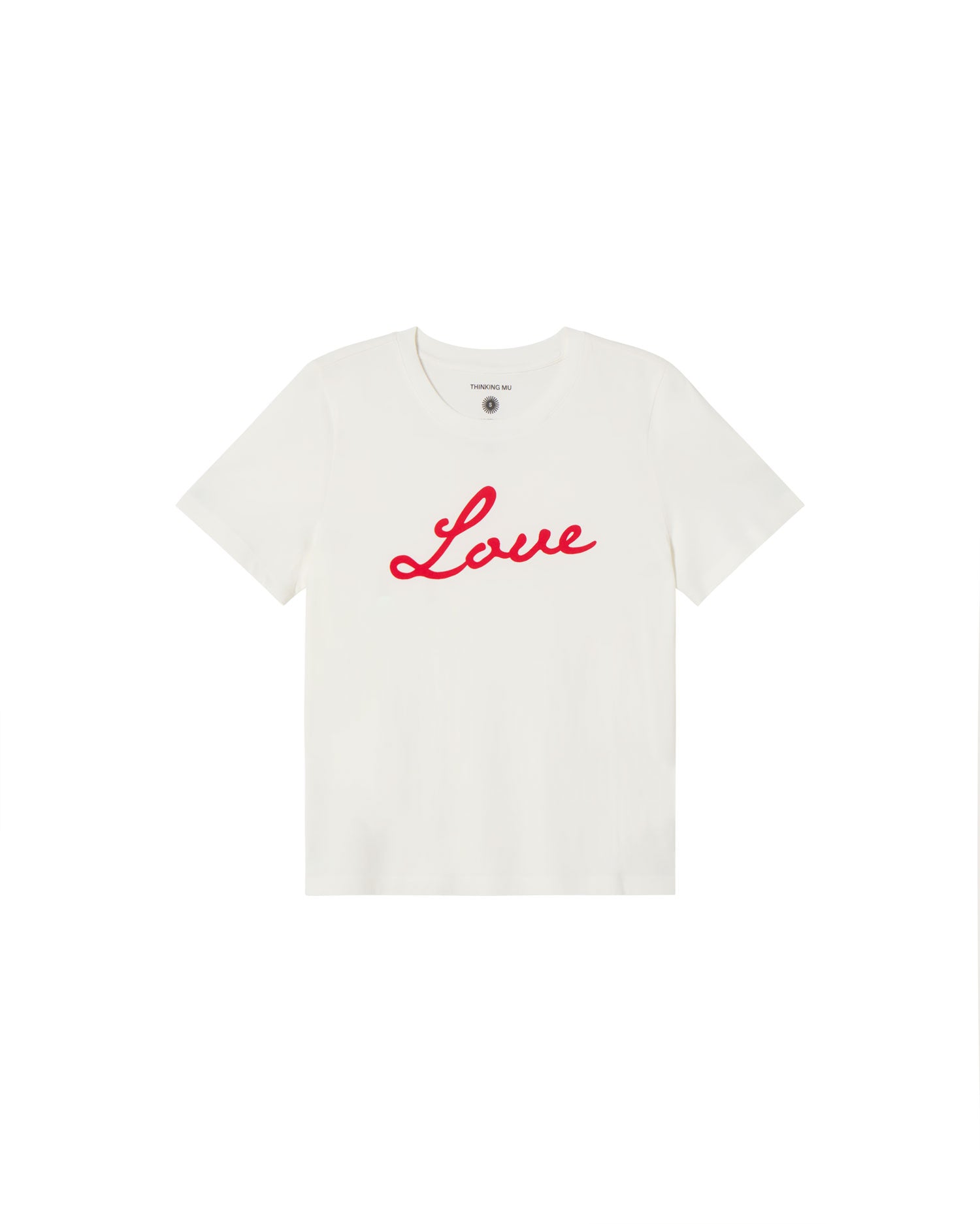 Camiseta blanca love Ida sostenible - silueta 1